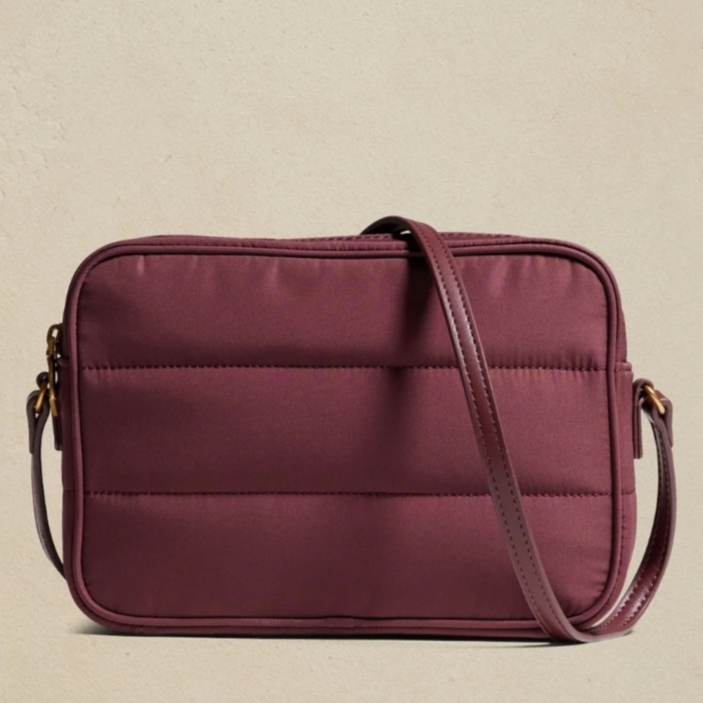 Banana Republic Padded Camera Bag Dark Cherry